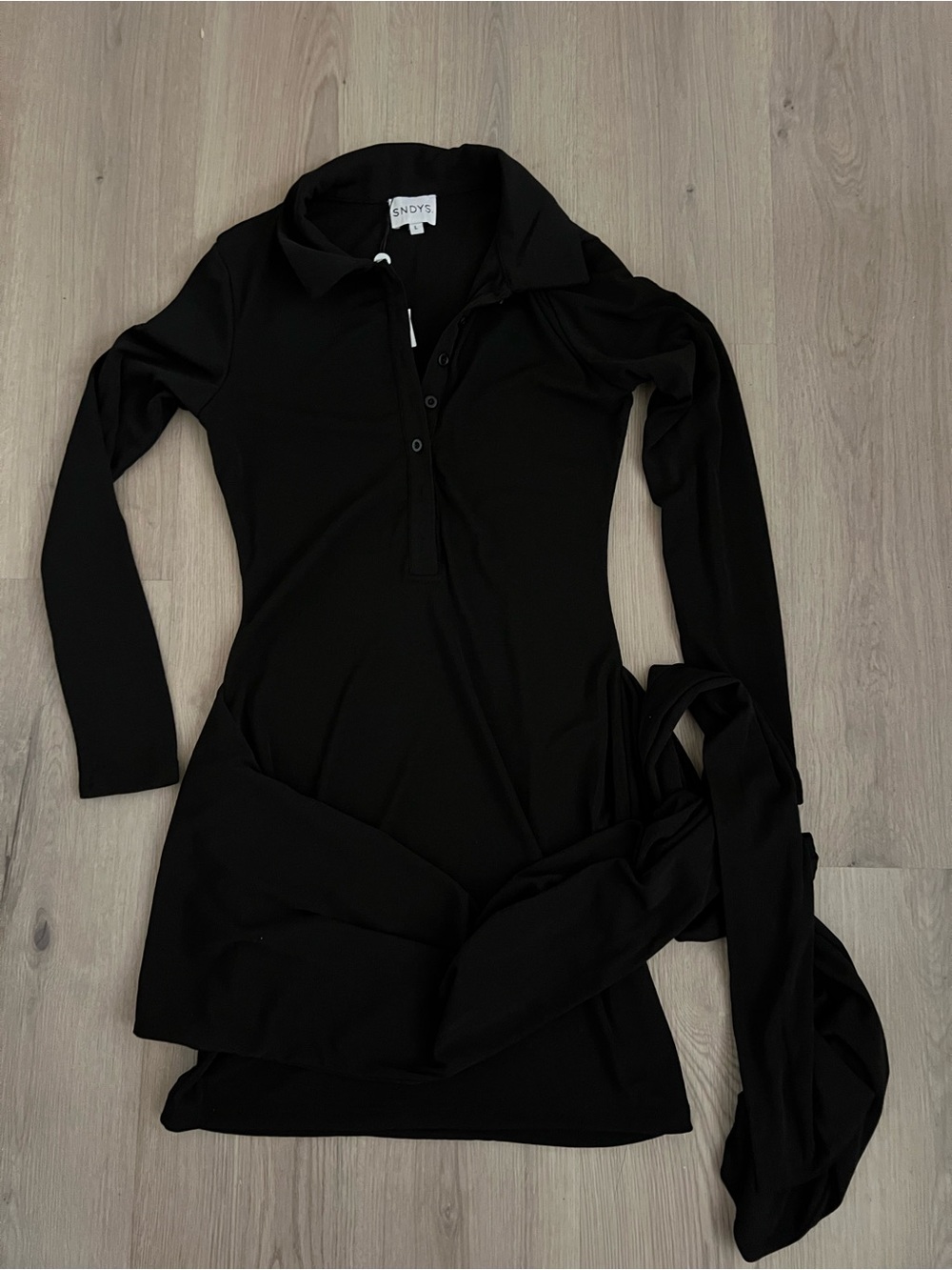 SNDYS Rachel Mini Dress in Black size L NWT